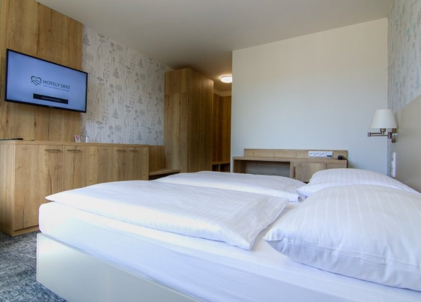 Jedinečné ubytování v moderní 3* depandanci Hotelu Srní na Šumavě