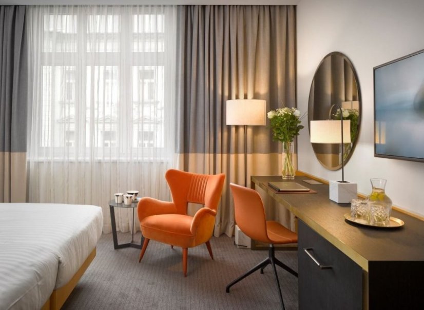 Luxusní pobyt v srdci Prahy: Hotel u Václavského náměstí se snídaní a saunou