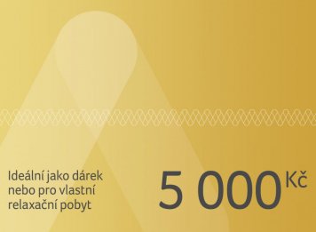 Dárkový poukaz na pobyt v ČR i zahraničí v hodnotě 5 000 Kč
