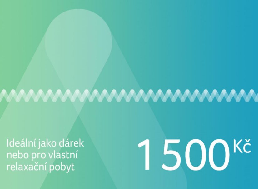 Dárkový poukaz na pobyt v ČR i zahraničí v hodnotě 1 500 Kč