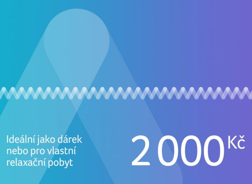 Dárkový poukaz na pobyt v ČR i zahraničí v hodnotě 2 000 Kč