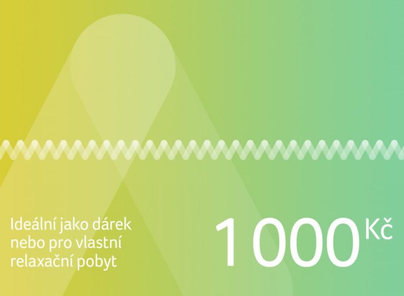 Dárkový poukaz na pobyt v ČR i zahraničí v hodnotě 1 000 Kč