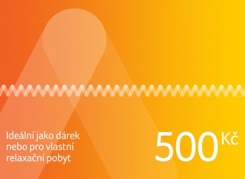 Dárkový poukaz na pobyt v ČR i zahraničí v hodnotě 500 Kč